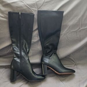 Franco Sarto‎ Elegant Black Heeled Knee High Boots